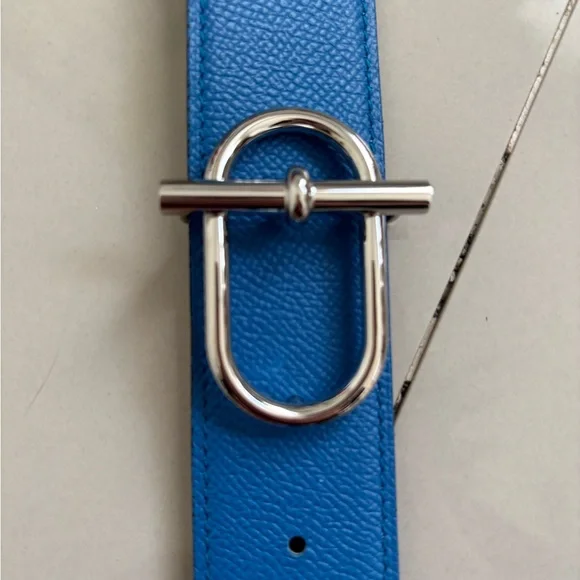 100% Authentic HERMES Ithaque belt buckle & Reversible leather strap 90cm - Picture 11 of 15